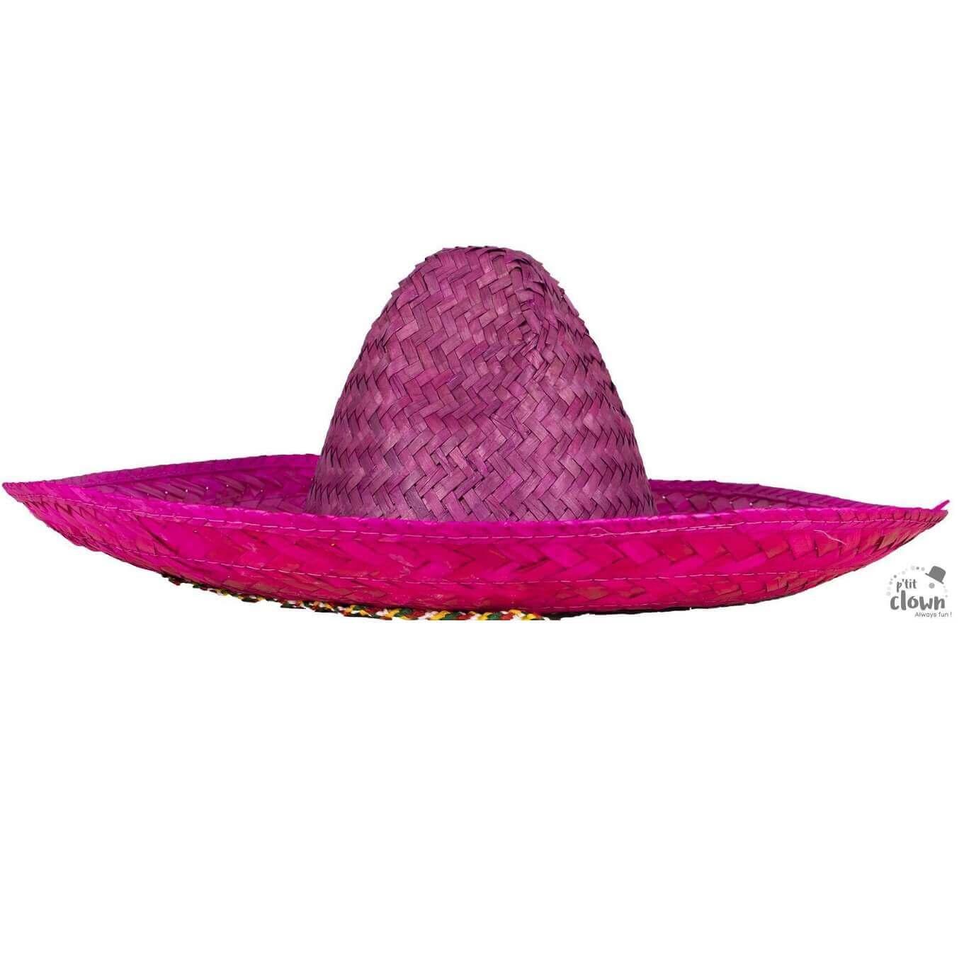 50800 accessoire de deguisement chapeau adulte sombrero fuchsia