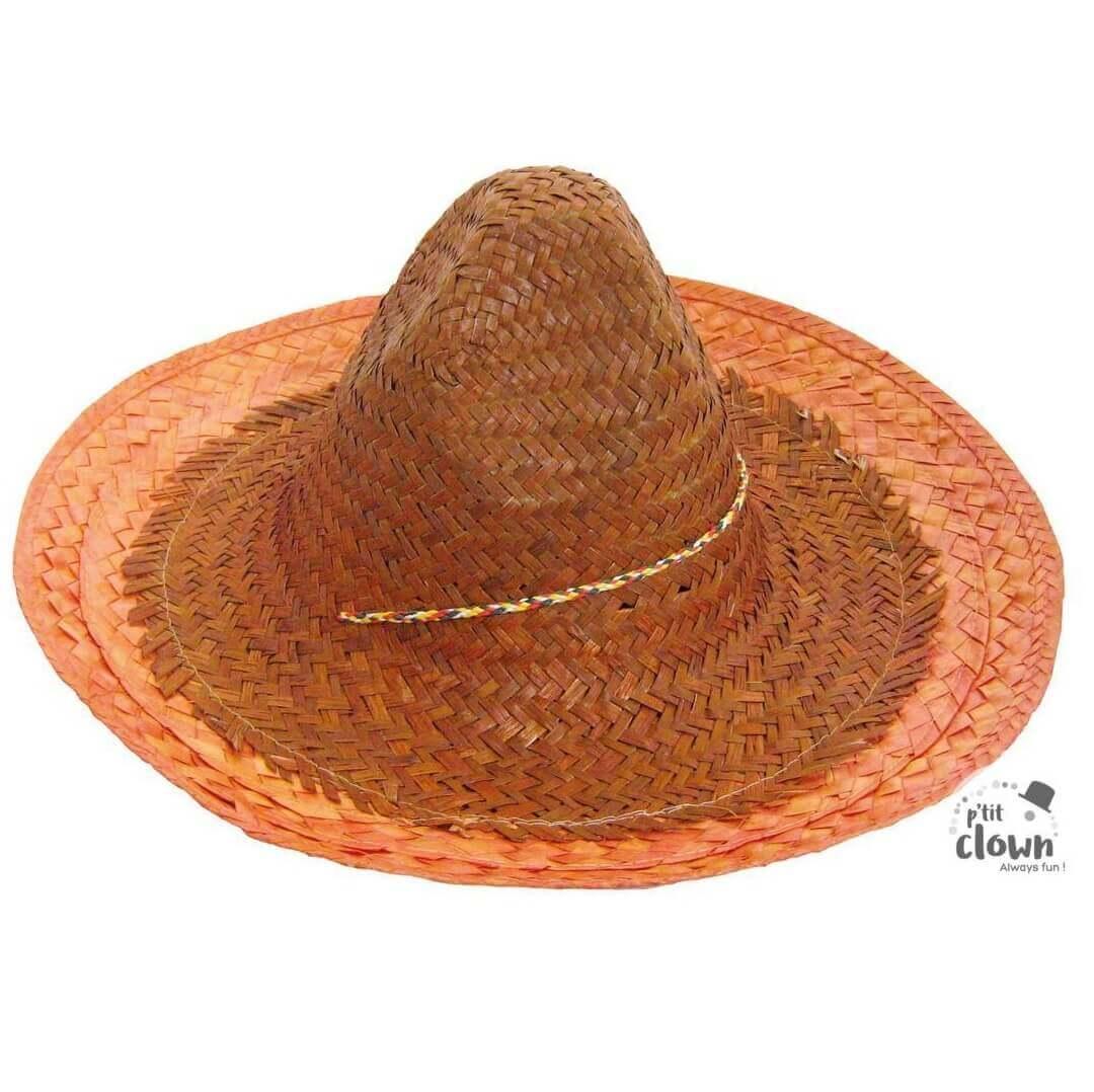 50800 accessoire de deguisement chapeau adulte sombrero orange