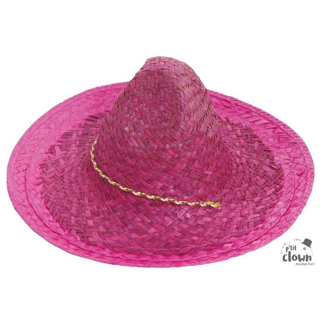 50800 accessoire de deguisement chapeau adulte sombrero rose