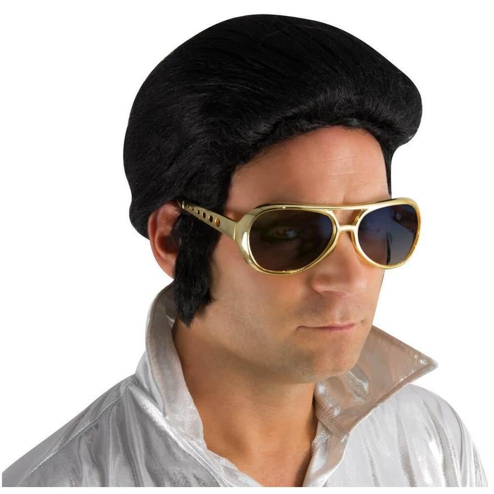 50870 accessoire de deguisement perruque noire rockeur