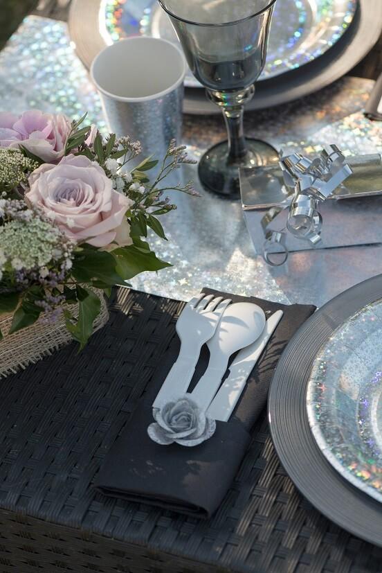 51701 vaisselle couteau blanc plastique reutilisable mineral