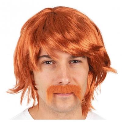 51921 accessoire de deguisement biker roux avec moustache