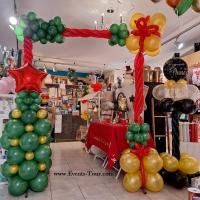 51940 decoration ballon vert sapin latex naturel biodegradable