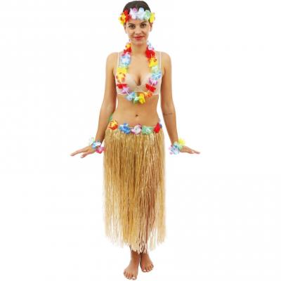 52416 accessoire deguisement set hawaien avec fleurs multicolores