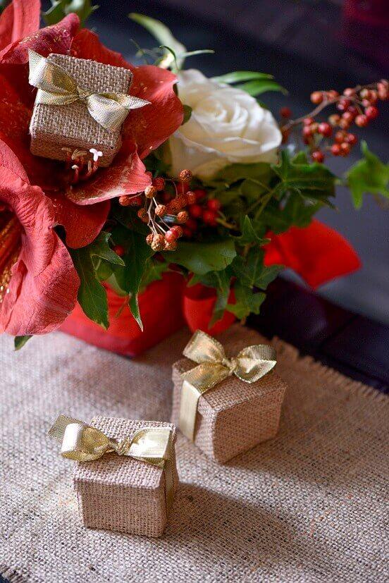 5288 contenant boite carre jute naturel creation noel gourmandise