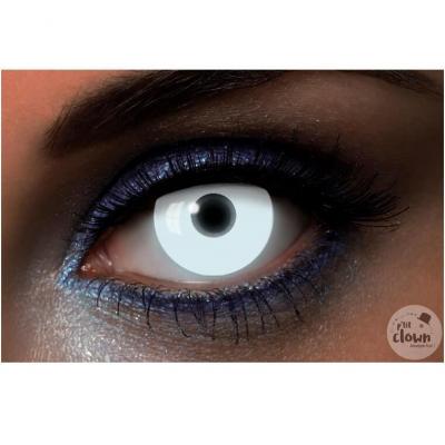1 Paire de lentilles de contact annuelle: UV Yeux Blancs REF/54301