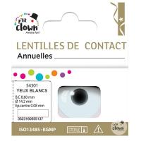 54301 lentilles de contact annuelle uv yeux blancs