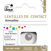 55331 lentilles de contact annuelles yeux blancs