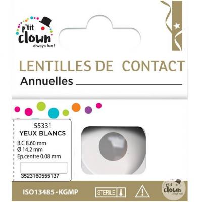55331 lentilles contact annuelles yeux blancs