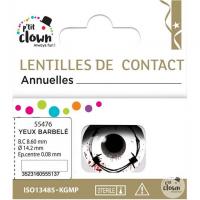 55476 lentilles contact annuelles yeux fil de barbele