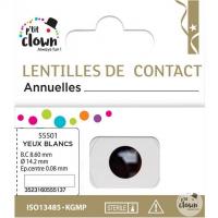 55501 lentilles contact annuelles yeux blancs