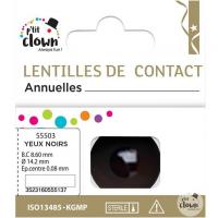 55503 lentilles de contact annuelles yeux noirs