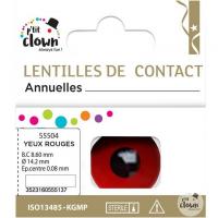 55504 lentilles de contact annuelles yeux rouges