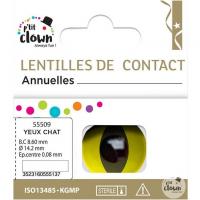 55509 lentilles contact annuelles yeux jaunes de chat