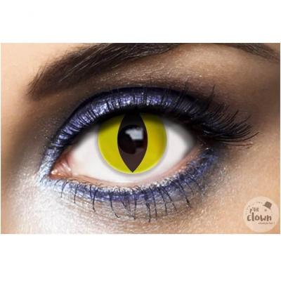 1 Paire de lentilles de contact annuelle: Chat Yeux Jaunes REF/55509