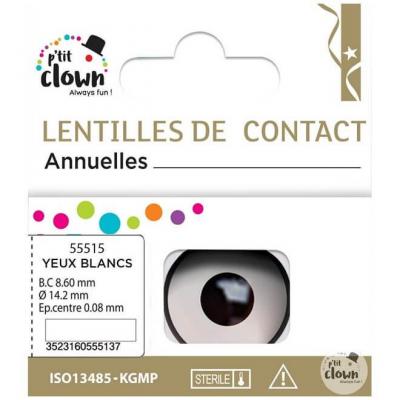 55515 lentilles de contact yeux blancs manson annuelles