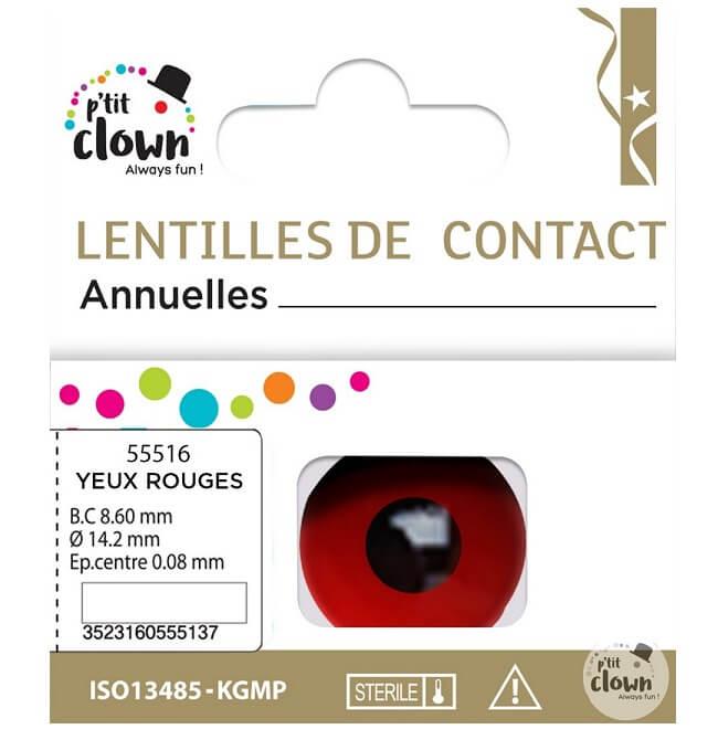 55516 lentilles de contact annuelles yeux rouges manson