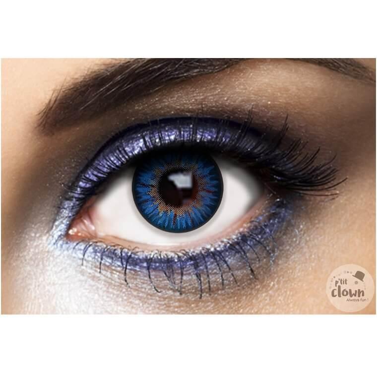 55532 lentilles de contact annuelles iris yeux bleus