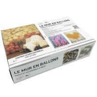 55702 kit complet decoration mur en ballons noir et dore or metallise