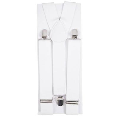 1 Paire de bretelles blanches REF/56002 (Accessoire déguisement de fête adulte)