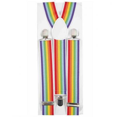 1 Paire de bretelles multicolores REF/56003 (Accessoire déguisement de fête adulte)