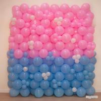 56068 kit complet decoration mur en ballons bleu et rose