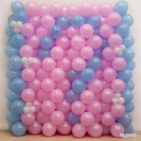 56068 kit complet decoration mur en ballons bleu rose