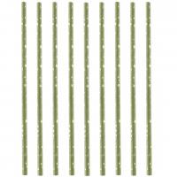 5667 paille jetable papier vert olive sauge dore or metallise