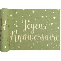 Chemin de table anniversaire bleu et or (x1) REF/5668