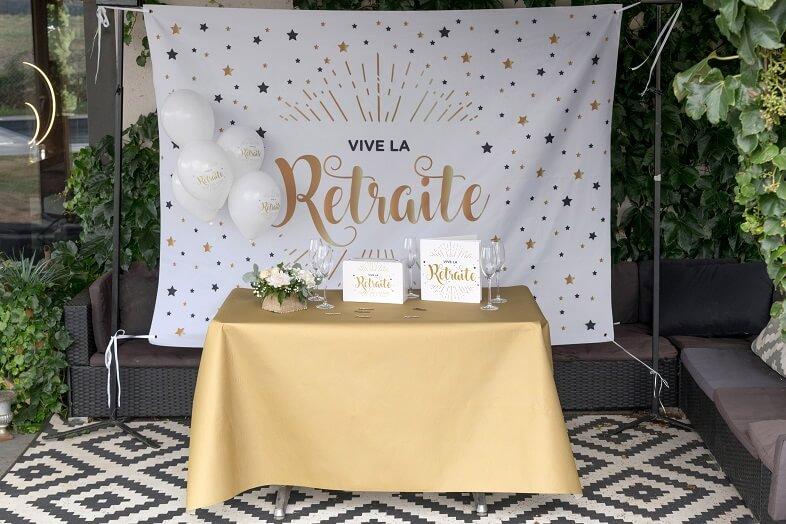 5728 livre d or vive la retraite blanc et dore or metallise