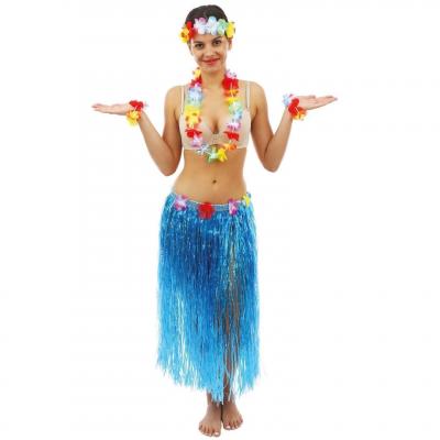 57350 accessoire de deguisement jupe hawaienne multicolore adulte 80cm