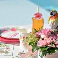 5799 decoration perroquet en resine ile tropicale