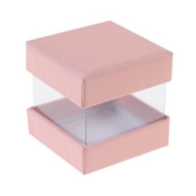 6 boites a dragees cube rose