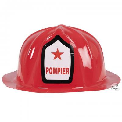 60100 accessoire de deguisement casque rouge de pompier adulte