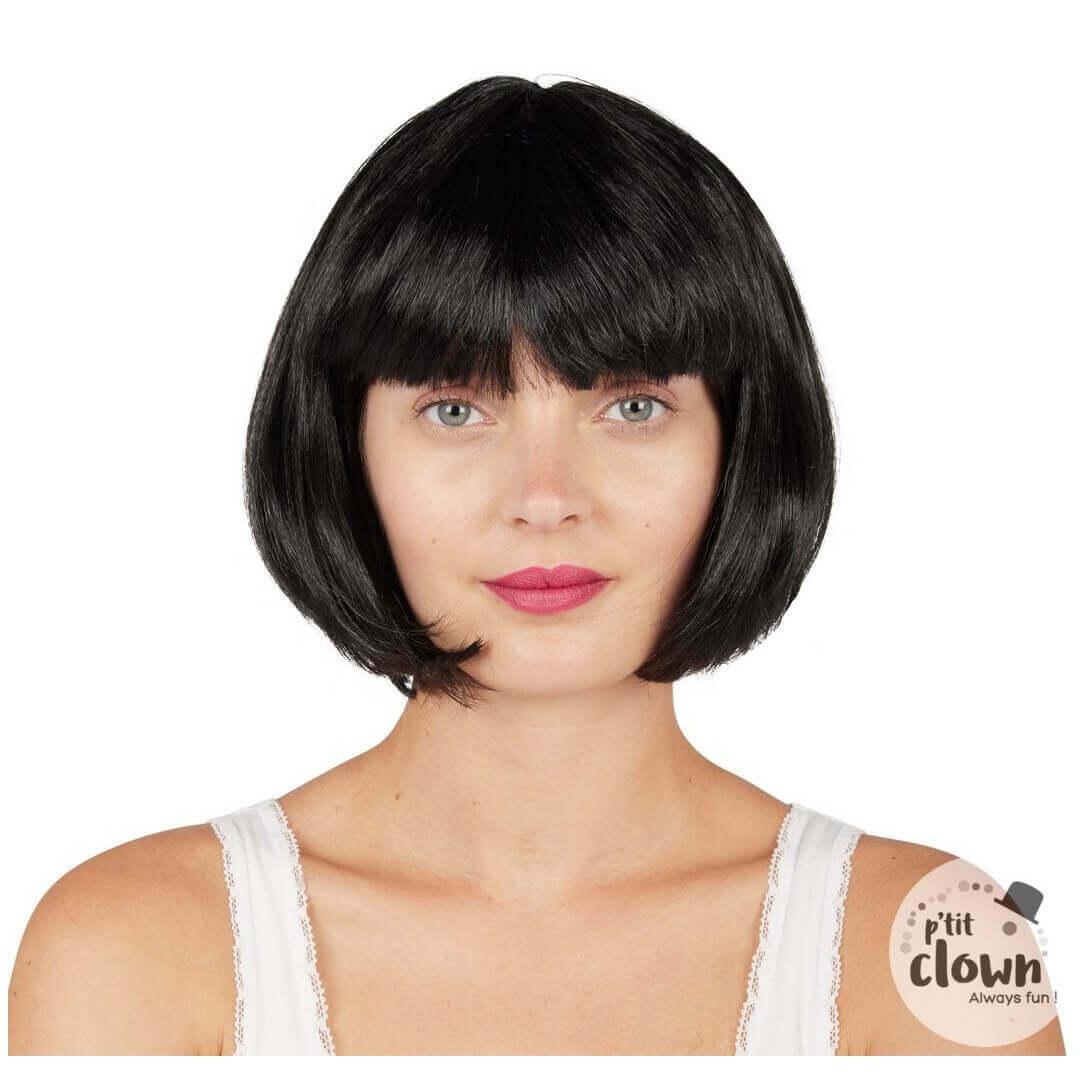 60595 accessoire de deguisement perruque noire cabaret adulte