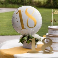 6184 boutique decoration pas de calais anniversaire centre de table en bois 18ans dore or metal