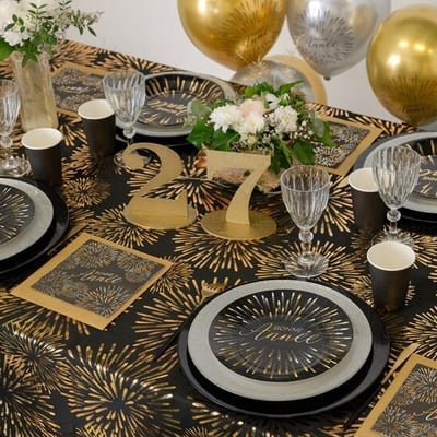 6184 magasin pas de calais anniversaire centre de table bois chiffre 2 dore or metal