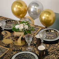 6184 magasin decoration de table nouvel annne chiffre bois dore or metal 1