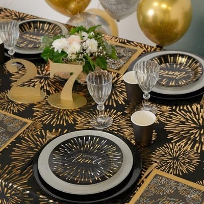 6184 magasin pas de calais anniversaire centre de table bois chiffre 7 dore or metal