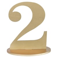 6184 magasin pas de calais anniversaire centre de table bois chiffre 2 dore or metal