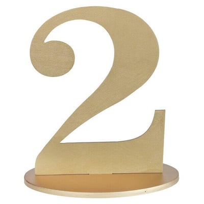 6184 magasin pas de calais anniversaire centre de table bois chiffre 2 dore or metal