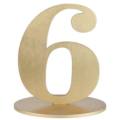 6184 magasin pas de calais anniversaire centre de table bois chiffre 6 dore or metal