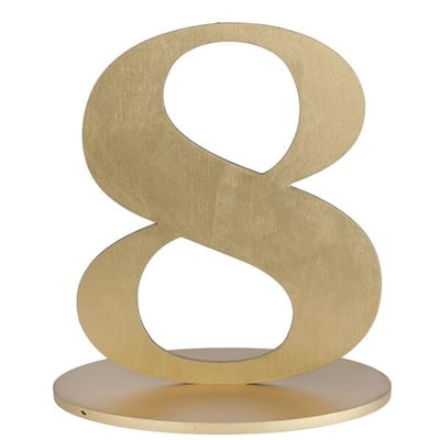6184 magasin pas de calais anniversaire centre de table bois chiffre 8 dore or metal