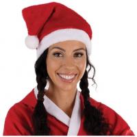 62034 bonnet noel adulte fourrure rouge blanc