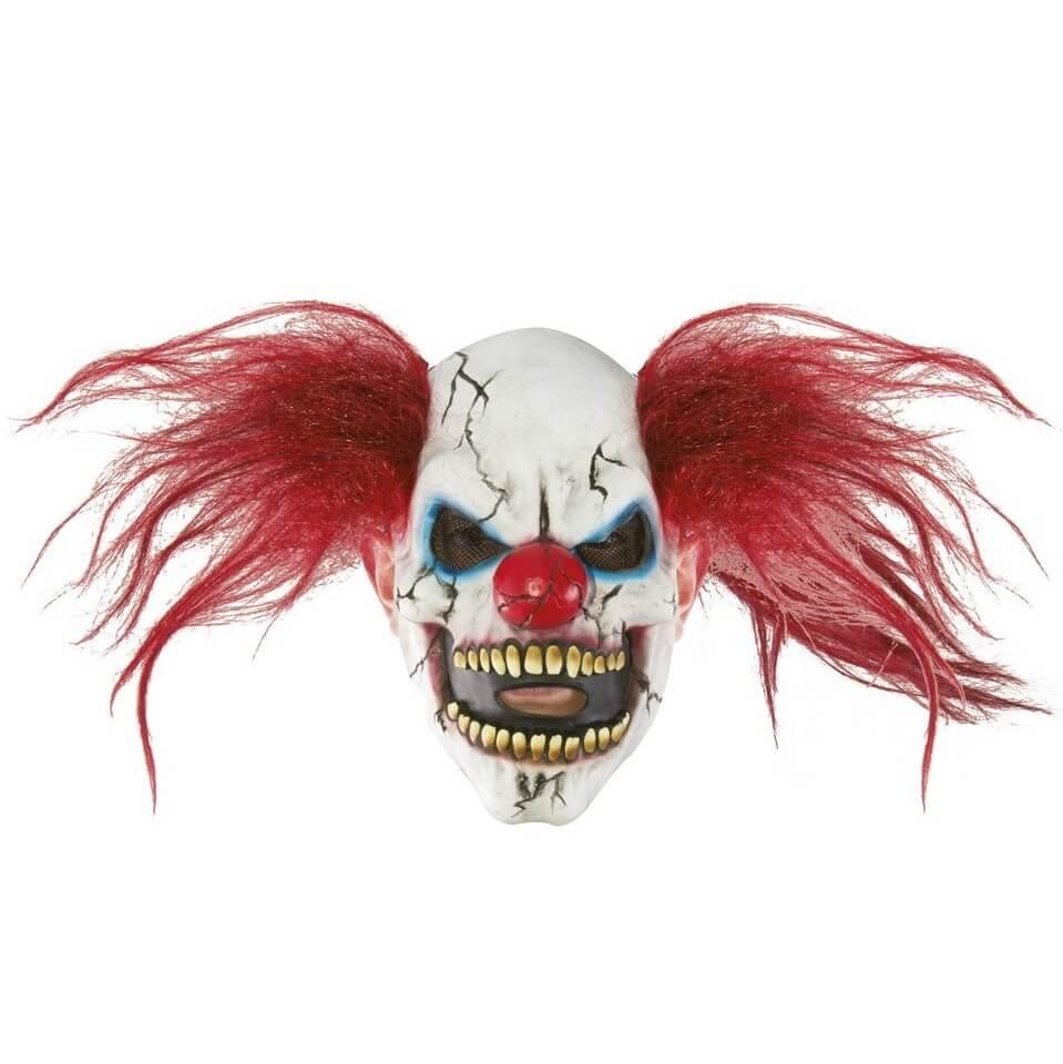 62898 accessoire de deguisement halloween adulte masque clown terrifiant rouge