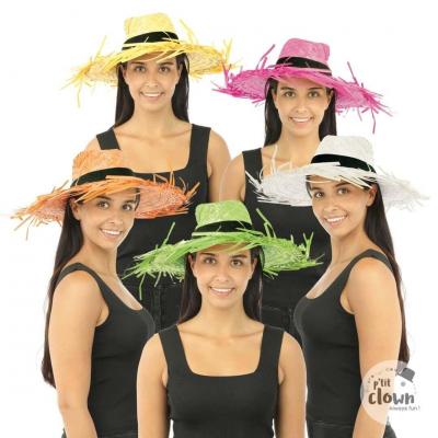 64120 accessoire de deguisement chapeau de paille adulte