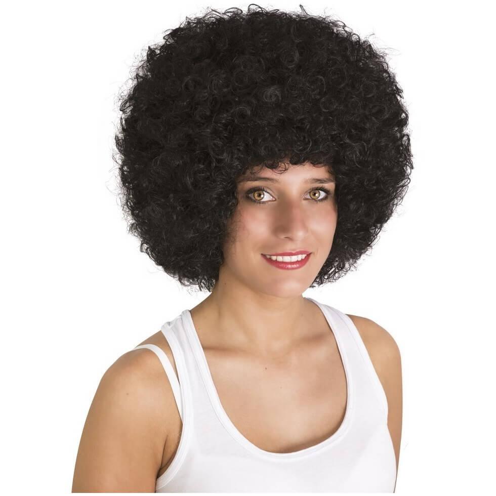 64460 perruque noire afro pour adulte