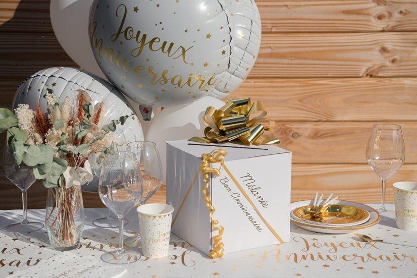 6599 decoration cadeau fete noeud automatique metallique dore or