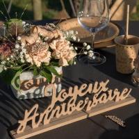 6644 centre de table lettre bois naturelle joyeux anniversaire