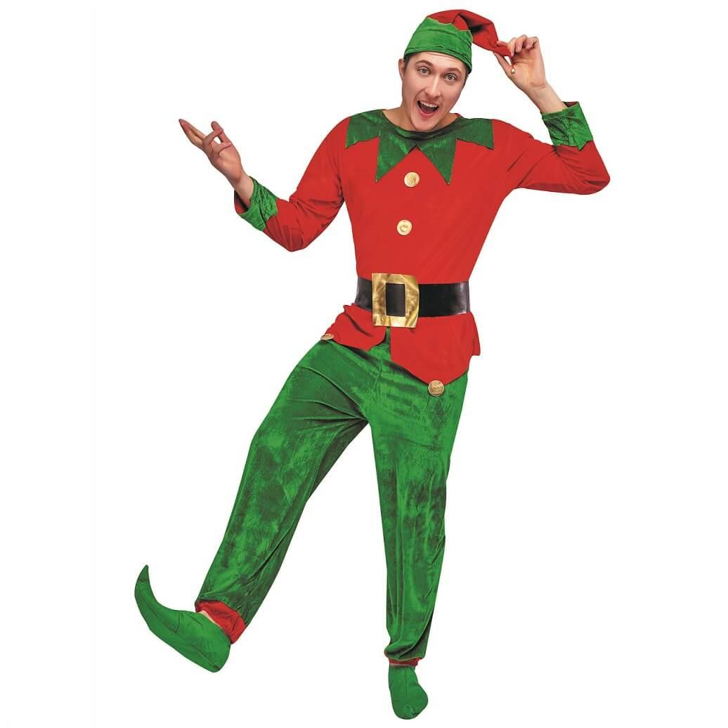 66565 costume homme adulte lutin du pere noel taille s m